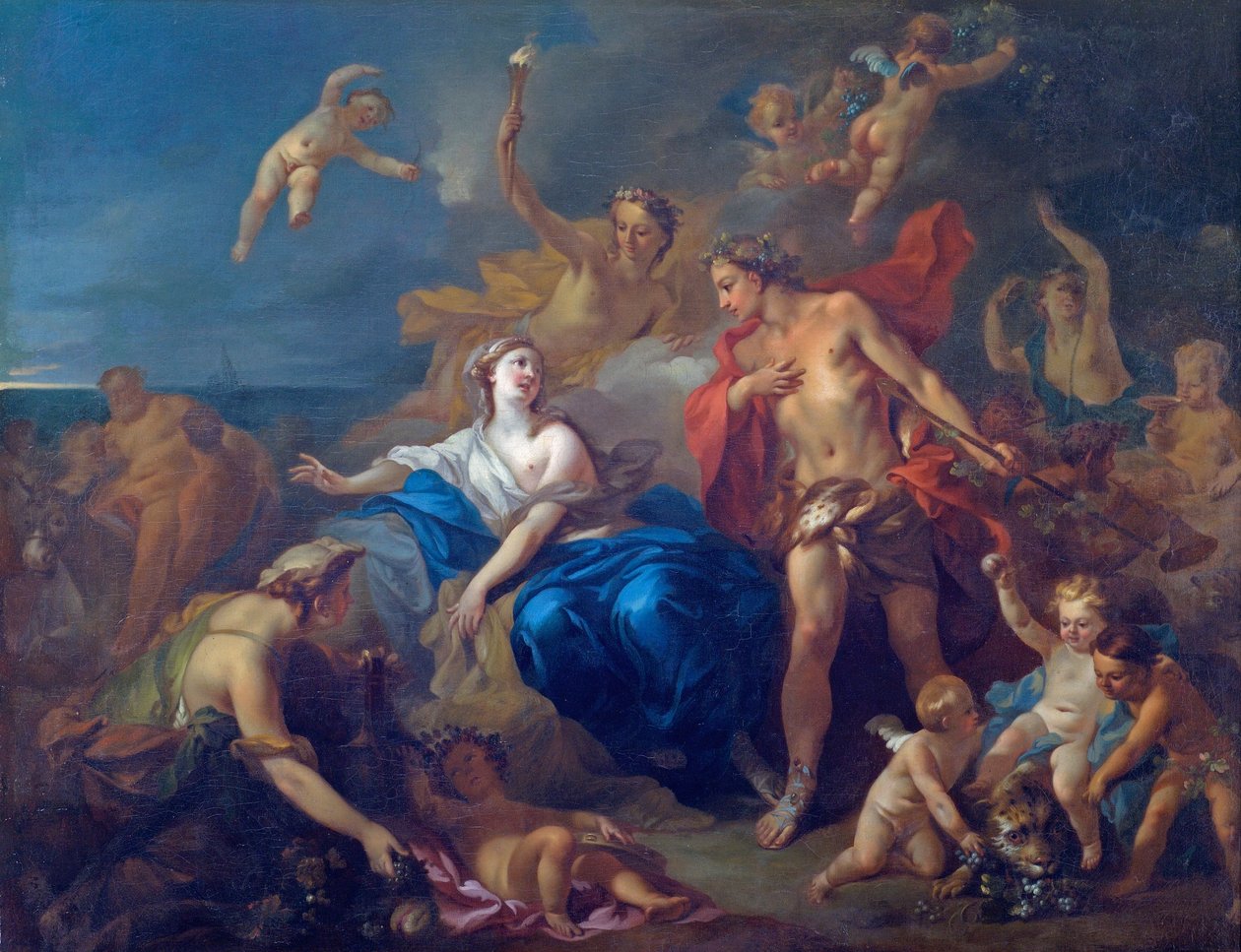 Małżeństwo Bachusa i Ariadny autorstwa Pierre Jacques Cazes