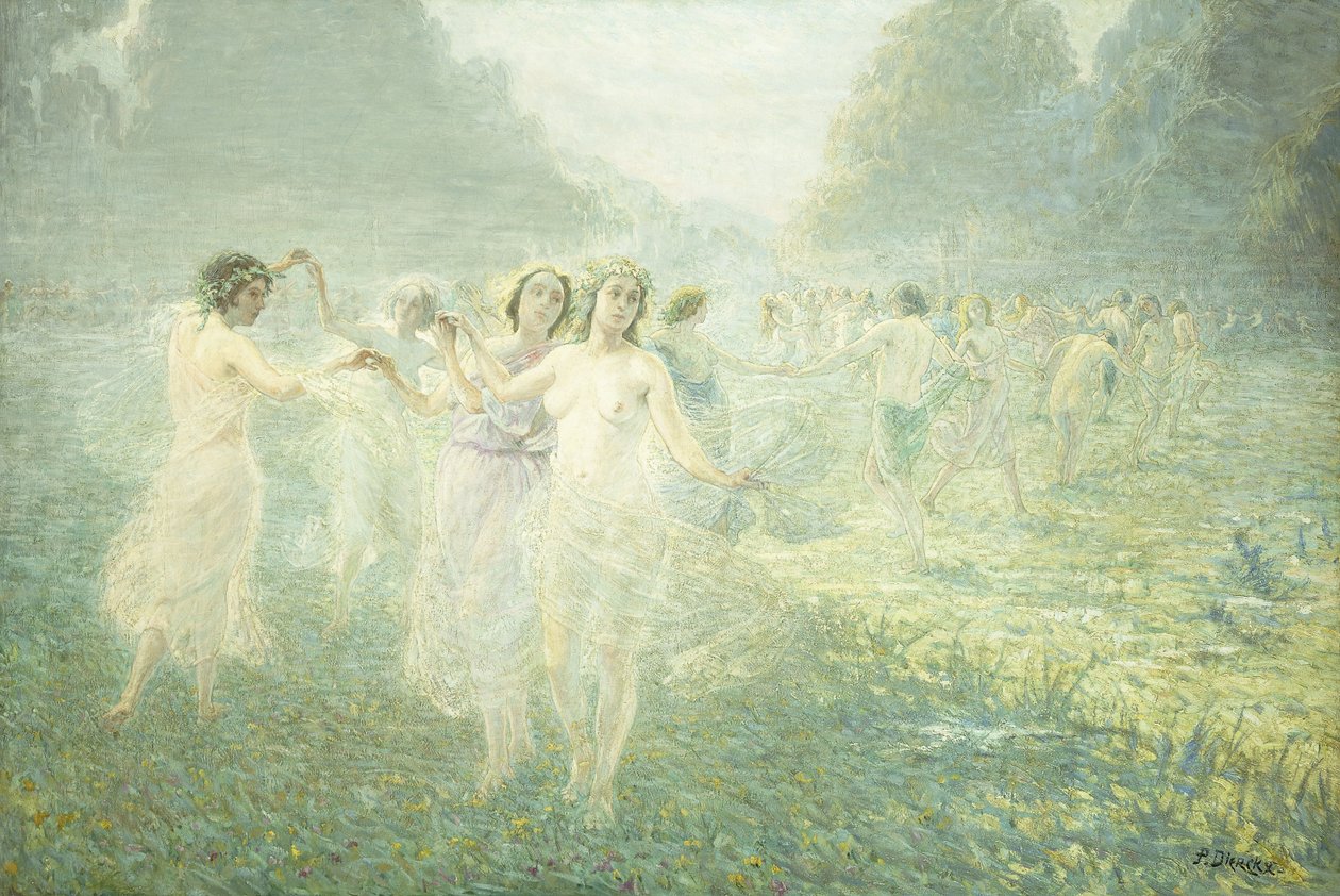 Poranny Taniec Sylf; Poranna runda sylfid autorstwa Pierre Jacques Dierckx