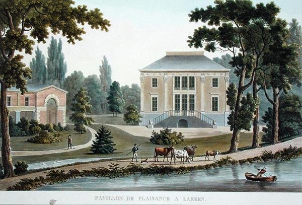 Pavillon de Plaisance w Laeken, z „Wybór najwybitniejszych zabytków, budynków i domów Królestwa Niderlandów” Pierre