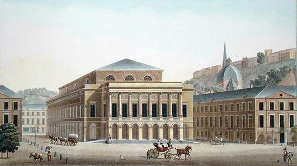 Theatre of Liege, z „Wybór najwybitniejszych zabytków, budynków i domów Królestwa Niderlandów” Pierre