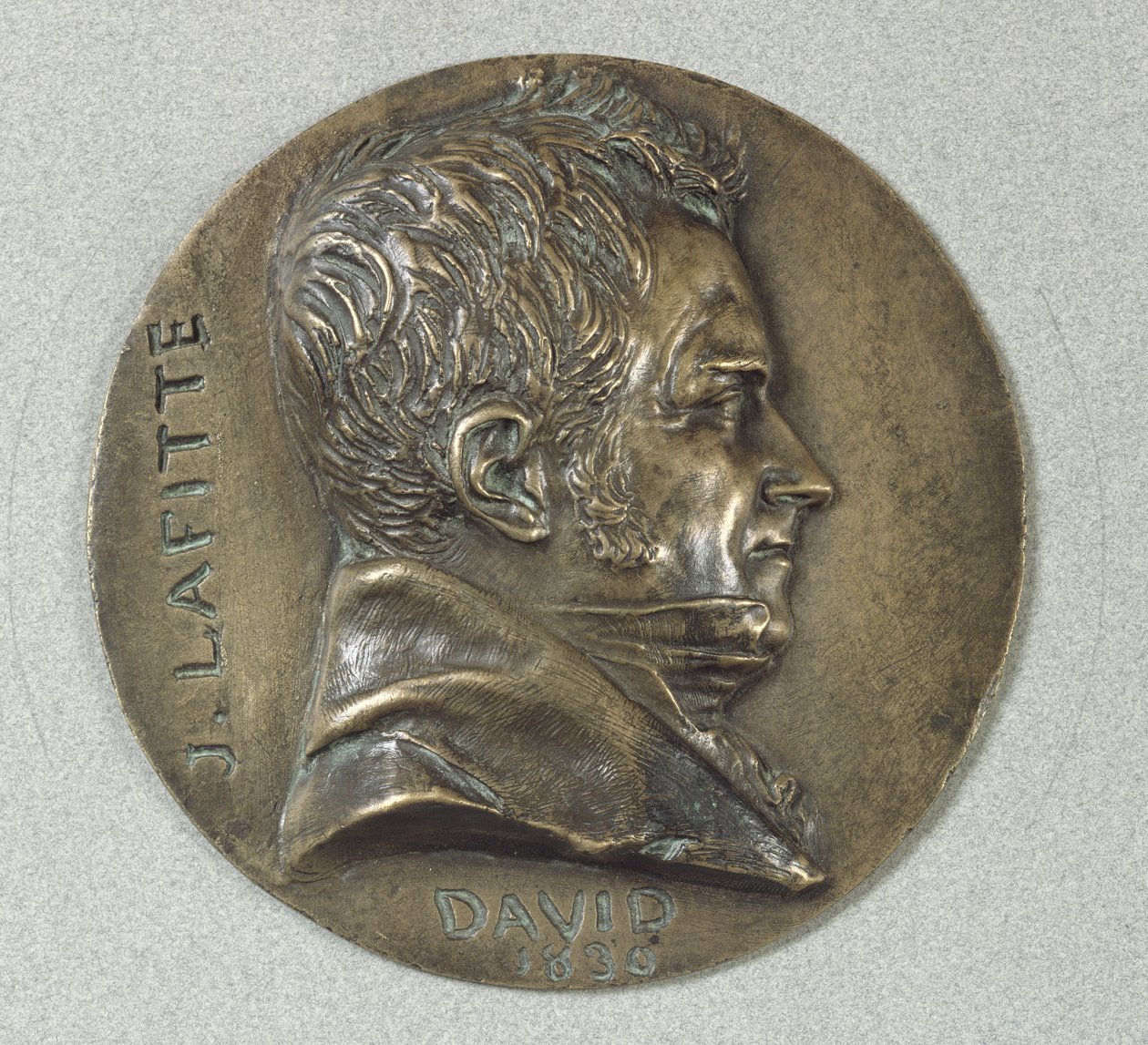 Medalion z portretem Jacquesa Lafitte (1767-1844) 1830 (metal) autorstwa Pierre Jean David d