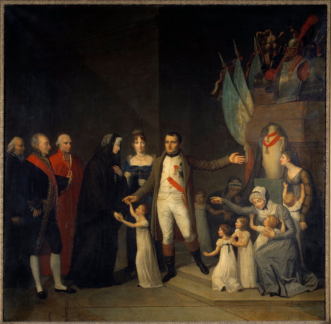 Założenie Centrów Edukacyjnych Legii Honorowej z Napoleonem I. Obraz Pierre Joseph Bazin (1797-1866) XIX-wieczny Paryż, Muzeum Legii Honorowej autorstwa Pierre Joseph Bazin