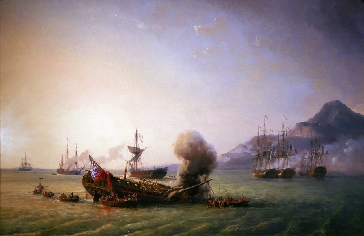 Francuski: Combat du Grand Port, 23 sierpnia 1810 r. autorstwa Pierre Julien Gilbert