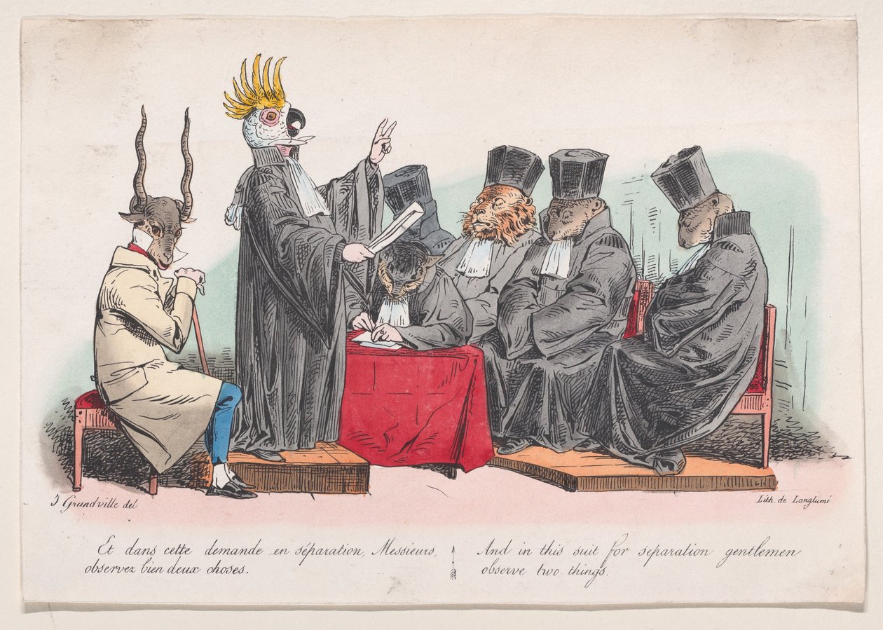 A w tym garniturze separacyjnym, panowie, przyjrzyjcie się dwie rzeczy z Metamorfoz D..., 1829. autorstwa Pierre Langlumé