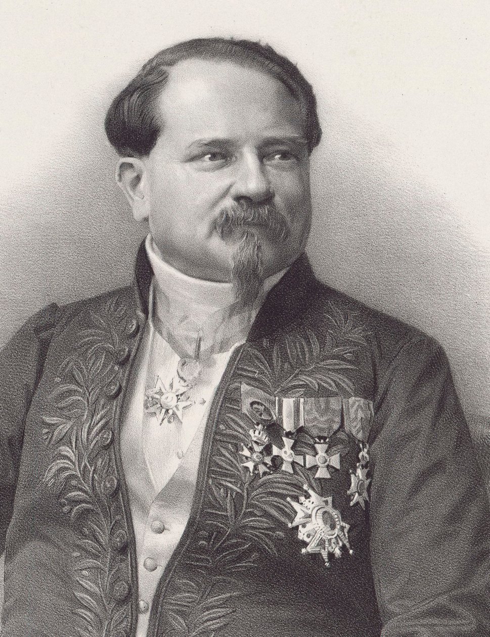 Portret kompozytora Jean-Georgesa Kastnera 1810-1867, 1866. autorstwa Pierre Lanith Petit