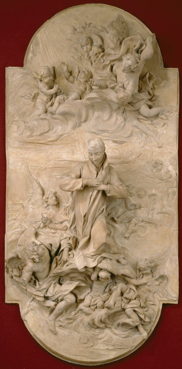 S. Luigi Gonzaga in Glory, ok.1696 (terakota) autorstwa Pierre Legros
