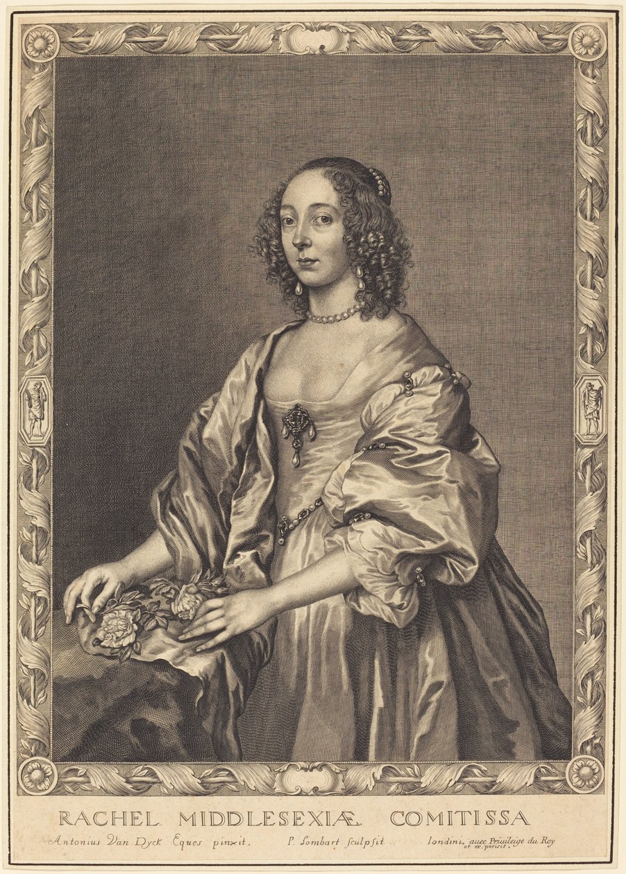 Rachel, hrabina Middlesex autorstwa Pierre Lombard after Sir Anthony van Dyck