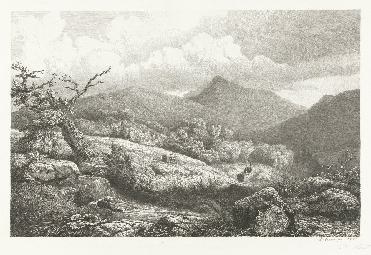 Cmentarz w Baden-Baden autorstwa Pierre Louis Dubourcq
