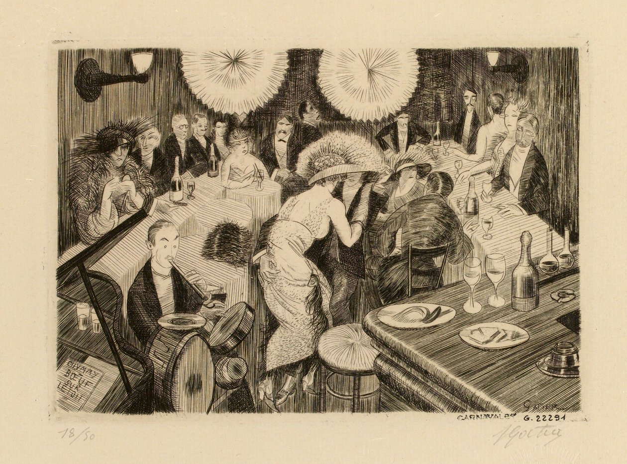 Bar w Le Boeuf na dachu autorstwa Pierre Louis Gatier