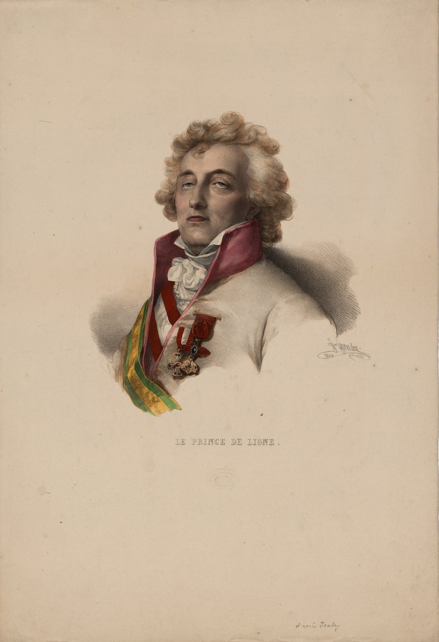 Portret Karola-Józefa, księcia de Ligne 1735-1814, 1825 autorstwa Pierre Louis Henri Grevedon