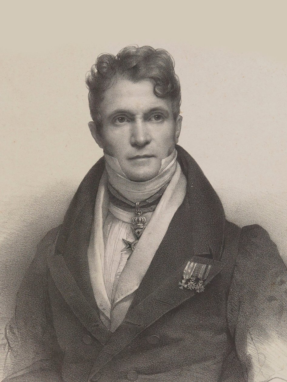 Portret dyrygenta i kompozytora Gaspare Spontini 1774-1851, 1830. autorstwa Pierre Louis Henri Grevedon