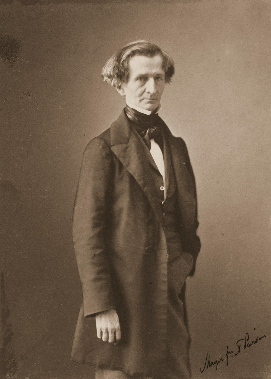 Portret Hectora Berlioza 1803-1869, c. 1850 autorstwa Pierre Louis Pierson