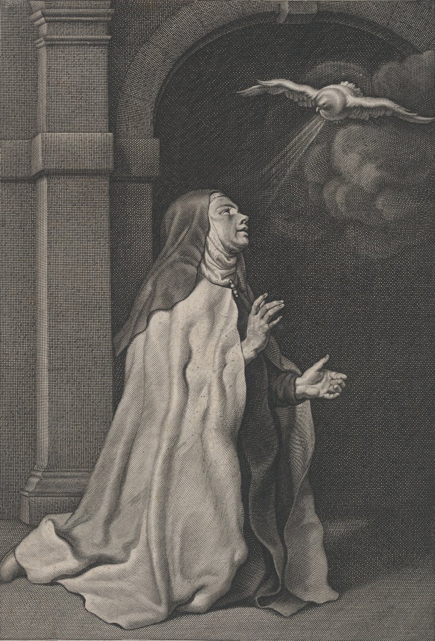Święta Teresa z Avili Wizja Gołębicy, ca. 1650. autorstwa Pierre Louis van Schuppen