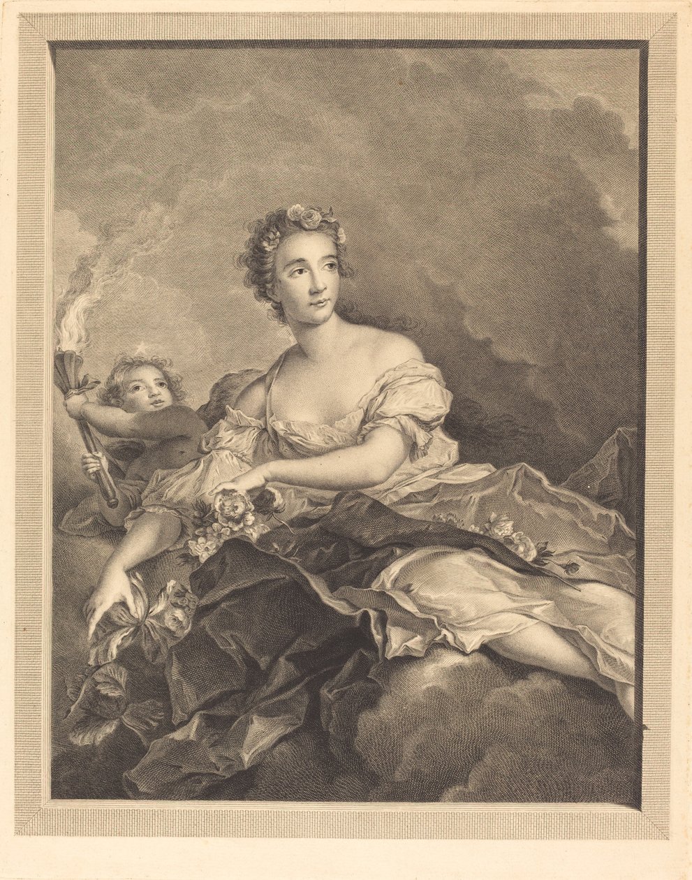 Noc mija, pojawia się zorza polarna autorstwa Pierre Maleuvre after Jean Marc Nattier