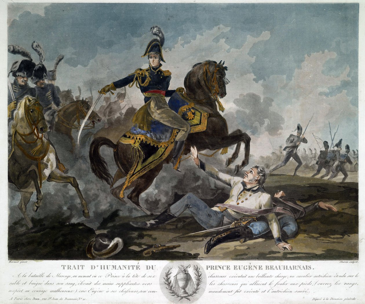 Kontynencja Eugeniusza de Beauharnais (1781-1824) - Martinet, Pierre (1781-?) - ok. 1814 - Aquatint - 34,8x42 - Kolekcja prywatna autorstwa Pierre Martinet