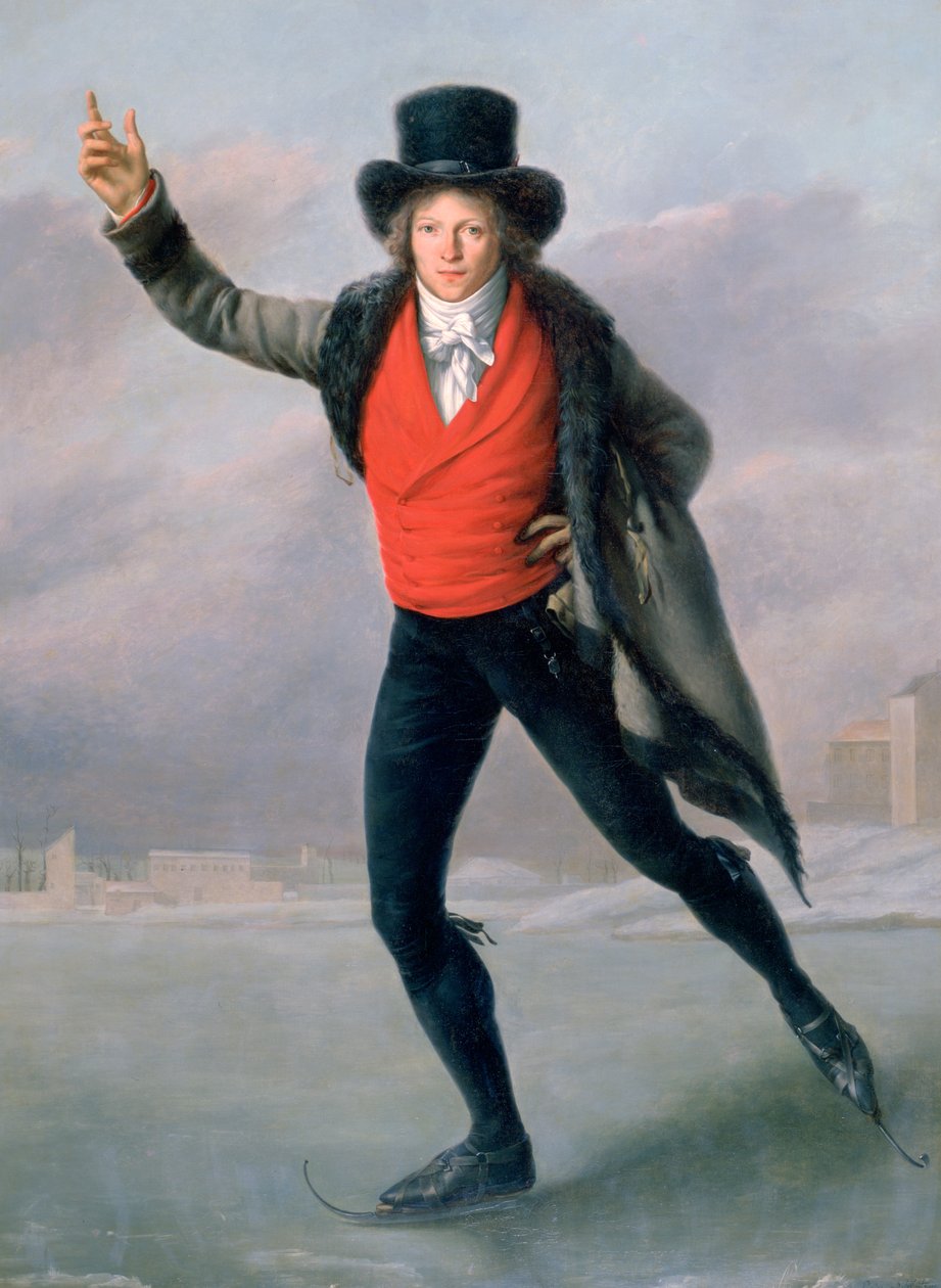 Łyżwiarz, 1798. autorstwa Pierre Maximilien Delafontaine