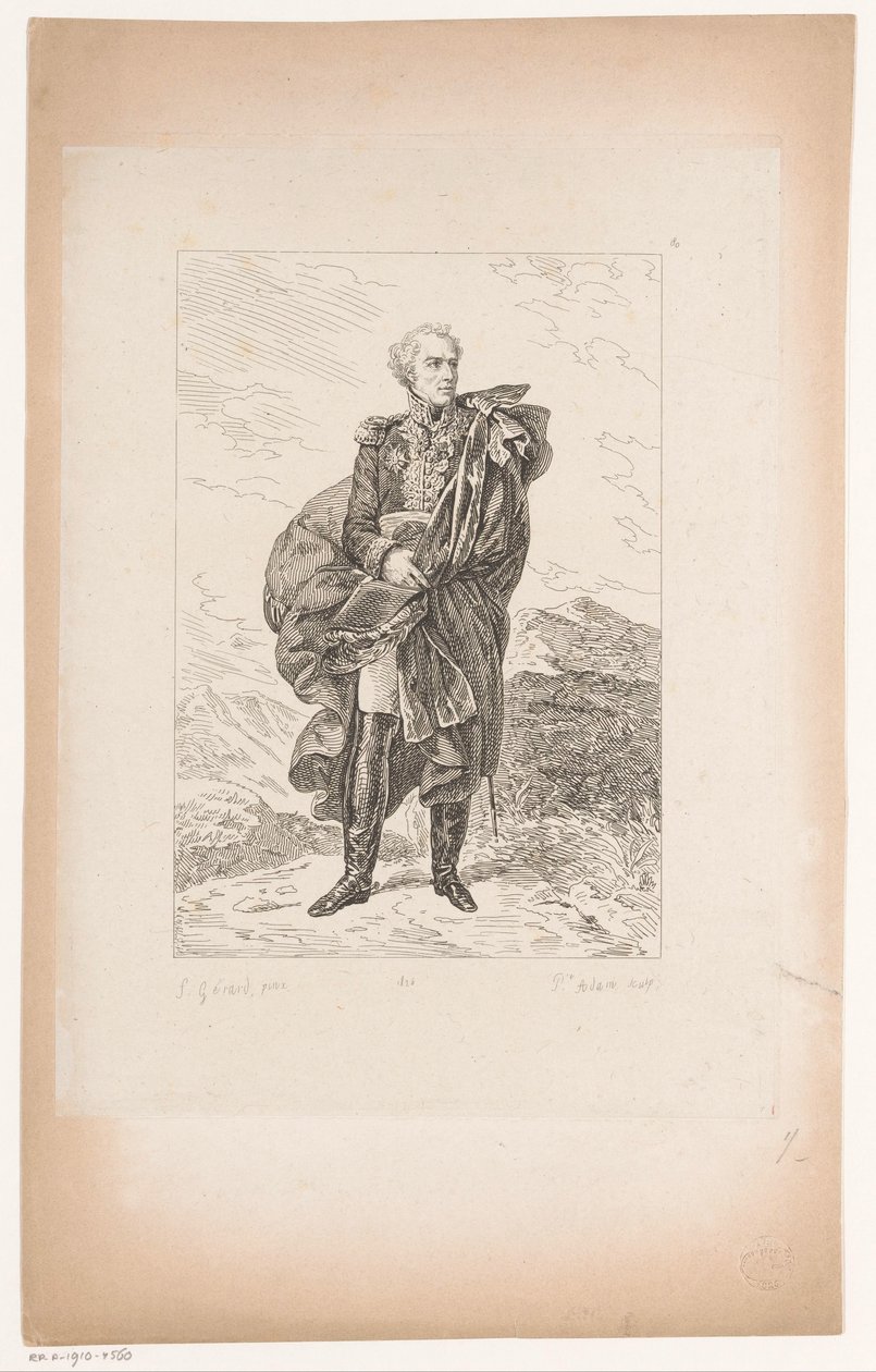 Portret generała Maximiliena Sébastiena Foy Kolekcja portretów historycznych barona Gérarda (tytuł serii) Kolekcja Portretów Historiques de Mr. le Baron Gerard (tytuł serii) autorstwa Pierre Michel Adam