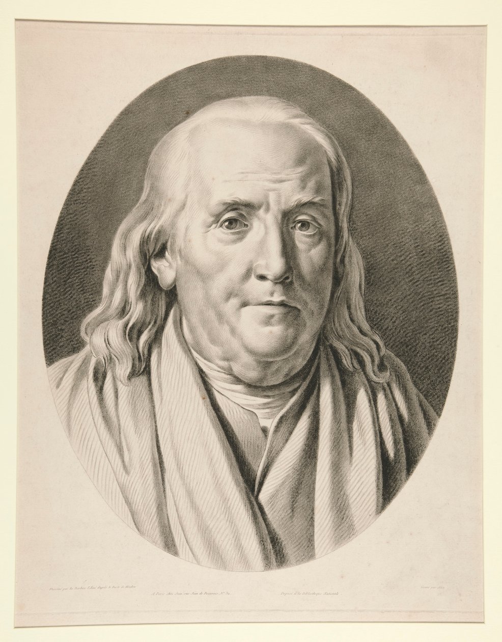Benjamin Franklin, według rzeźby Jean-Antoine Houdon autorstwa Pierre Michel Alix