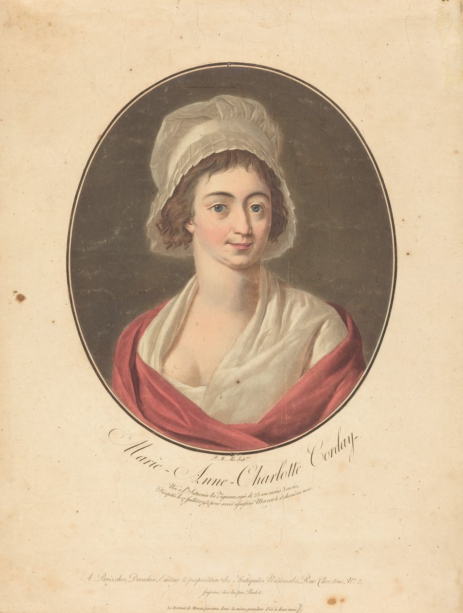 Charlotte Corday. autorstwa Pierre Michel Alix
