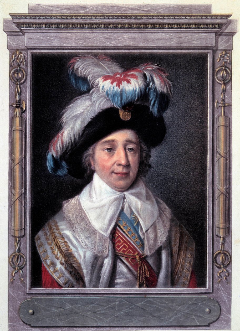Rewolucja Francuska: Portret Paula de Barras (1755-1829), francuskiego polityka. Grawerowanie Alix Pierre Michel (1762 - 1817). autorstwa Pierre Michel Alix