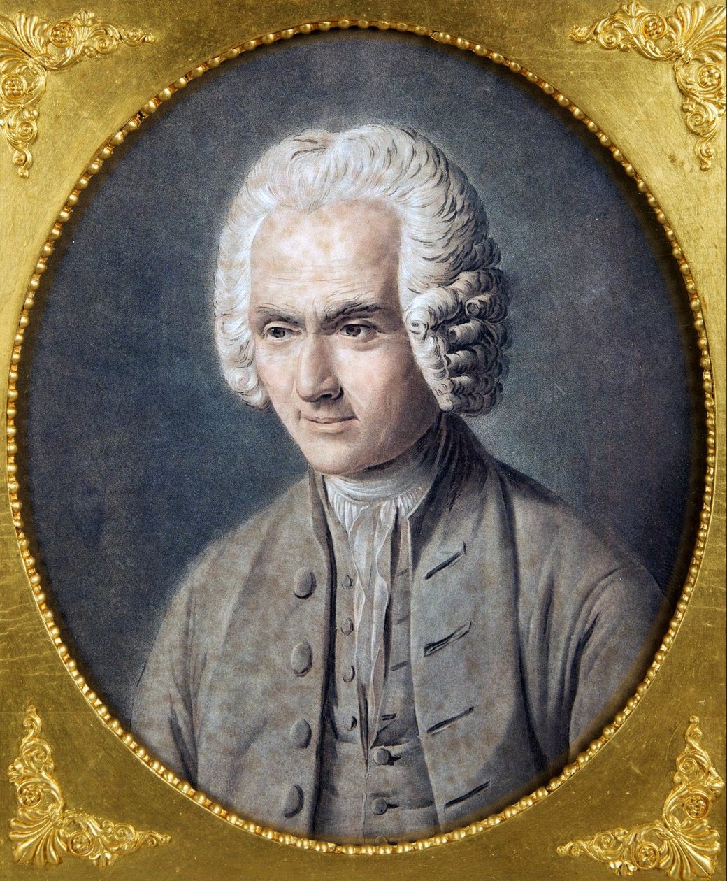 Portret Jean-Jacques Rousseau (1712-1778) par Alix, Pierre Michel (1762-1817). Aquatint, rozmiar : 40,5x36, , Kolekcja prywatna autorstwa Pierre Michel Alix