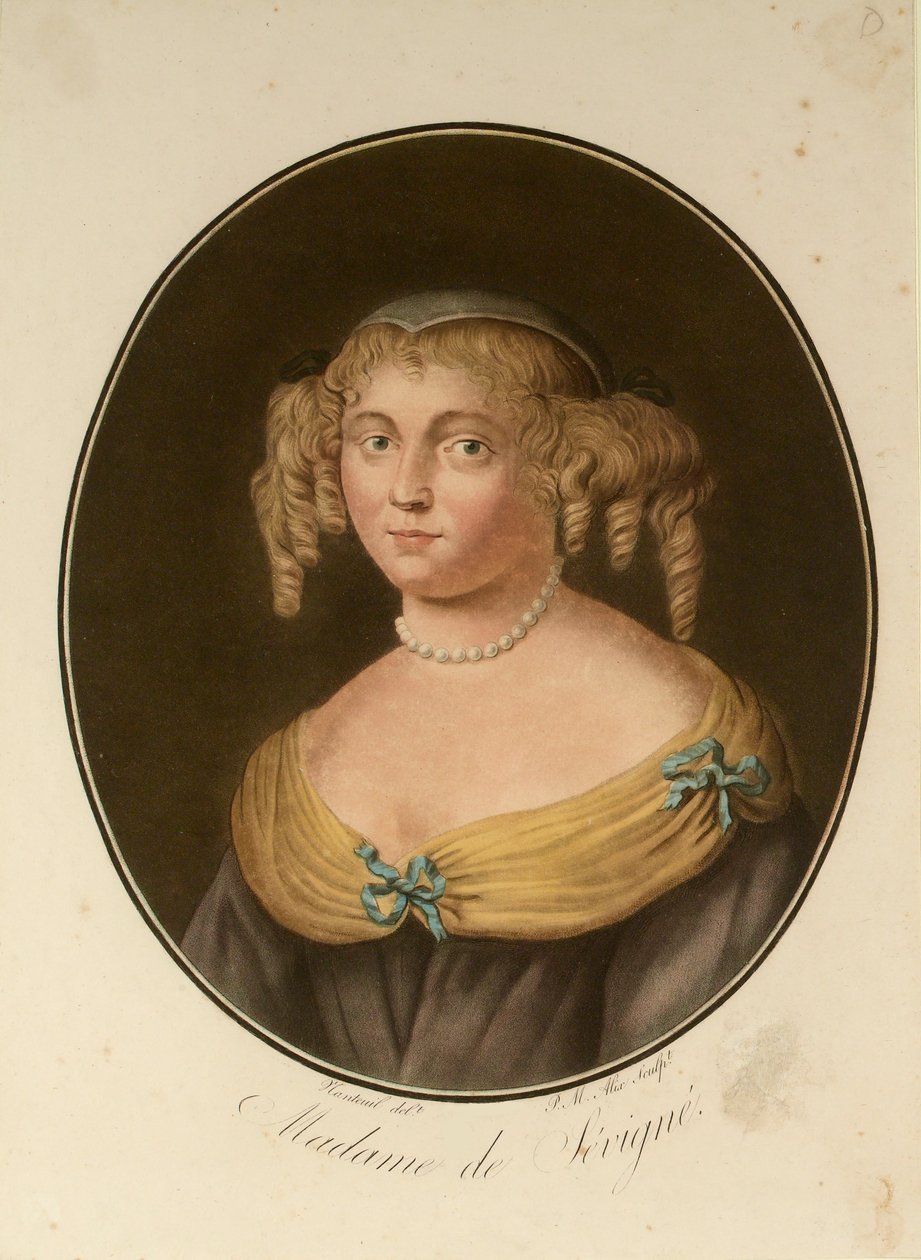 Portret Marie de Rabutin-Chantal, markiza de Sévigné 1626-1696, 1797. autorstwa Pierre Michel Alix