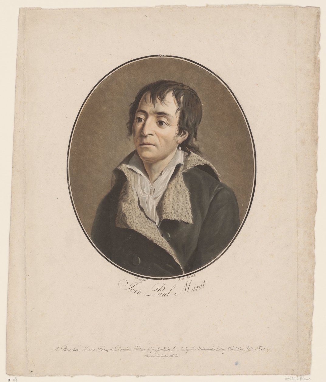Portret Jeana Paula Marata Jean Paul Marat (tytuł na obiekcie) Kolekcja wielkich ludzi (tytuł serii) autorstwa Pierre Michel Alix