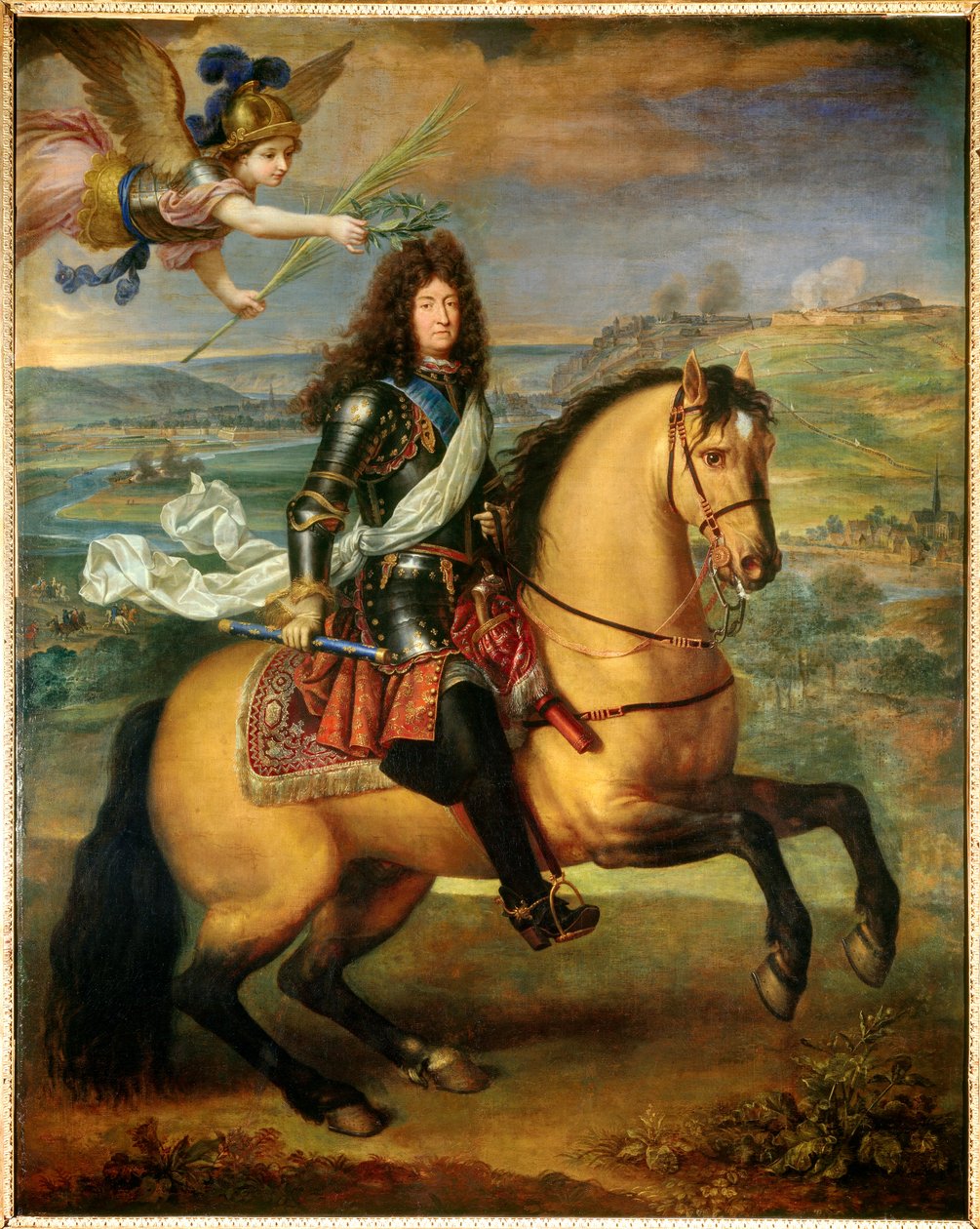 Portret konny Ludwika XIV autorstwa Pierre Mignard