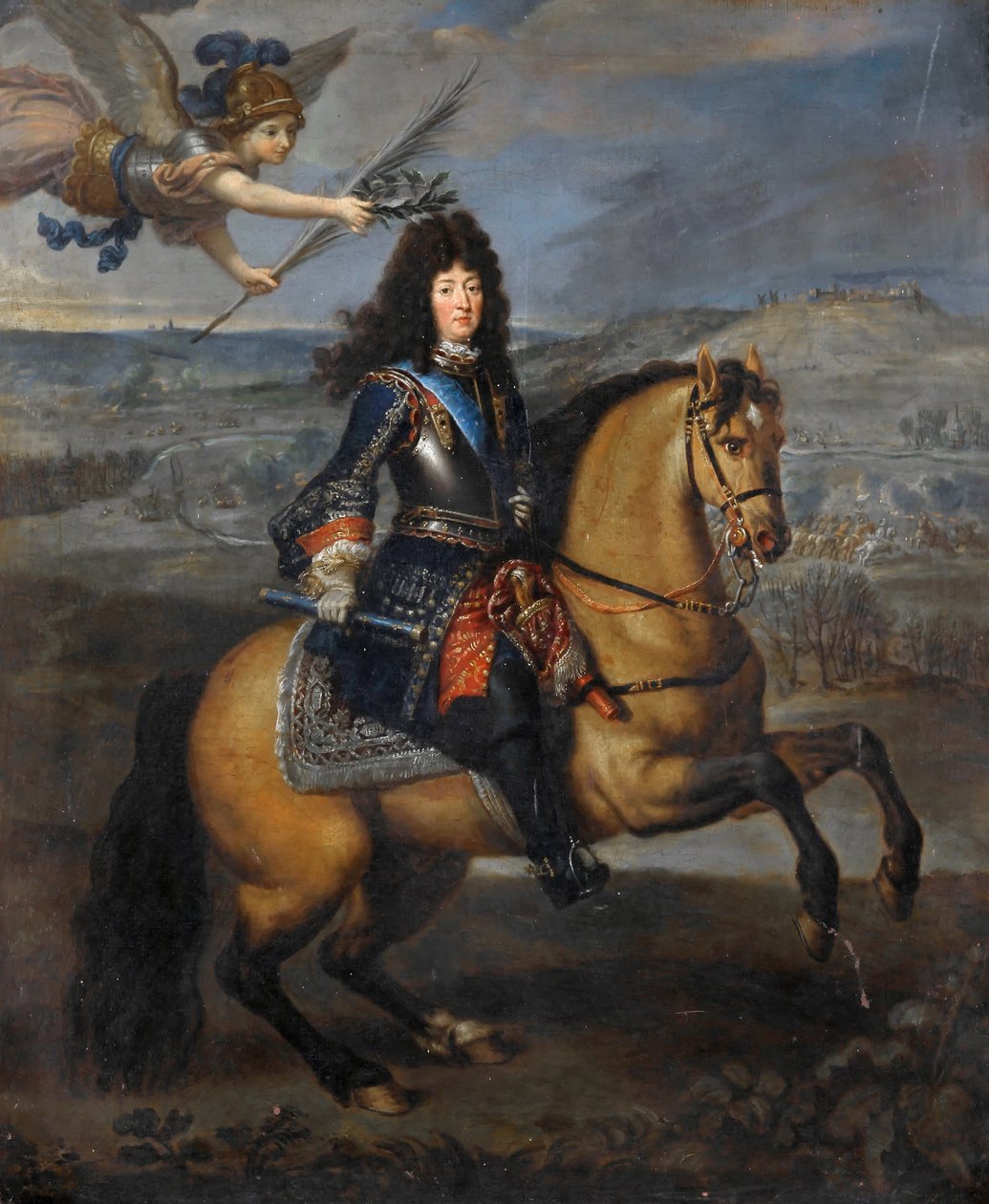 Portret konny Ludwika XIV podczas oblężenia Namuru autorstwa Pierre Mignard