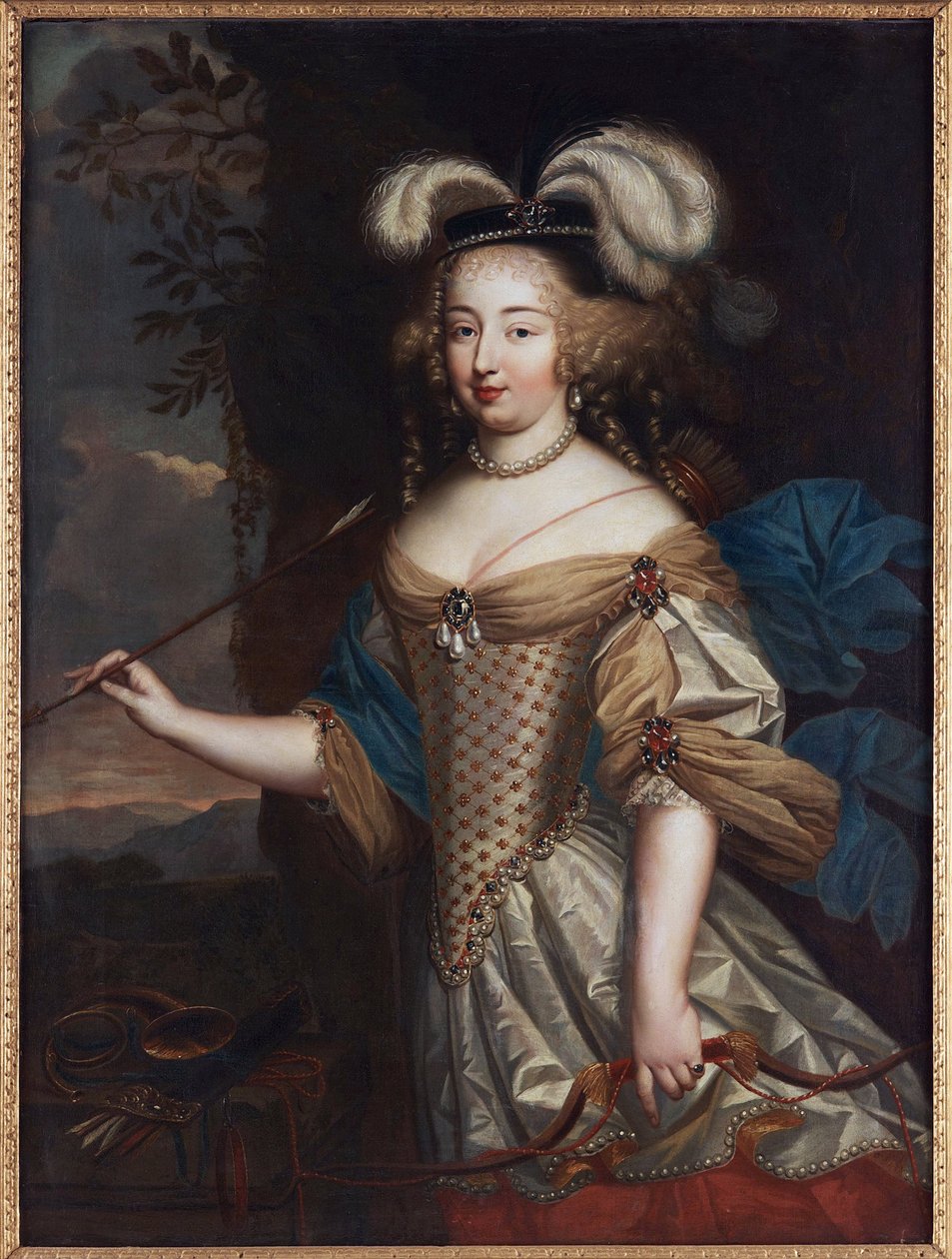 Madame de Montespan - Francoise Athenais de Rochechouart, markiza de Montespan (1640-1707), jako Diana, autorstwa Mignarda, Pierre