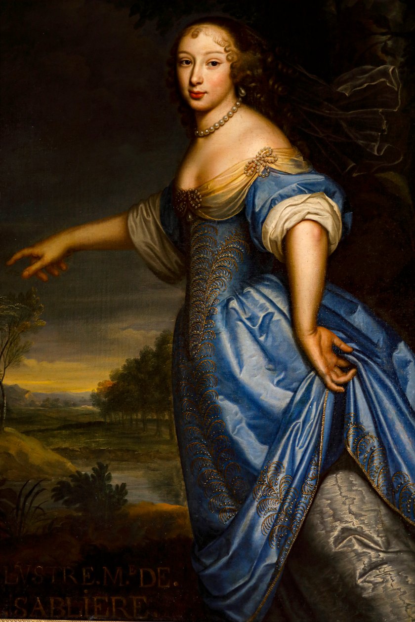 Portret Madame de la Sablière. Olej na płótnie autorstwa Pierre Mignard