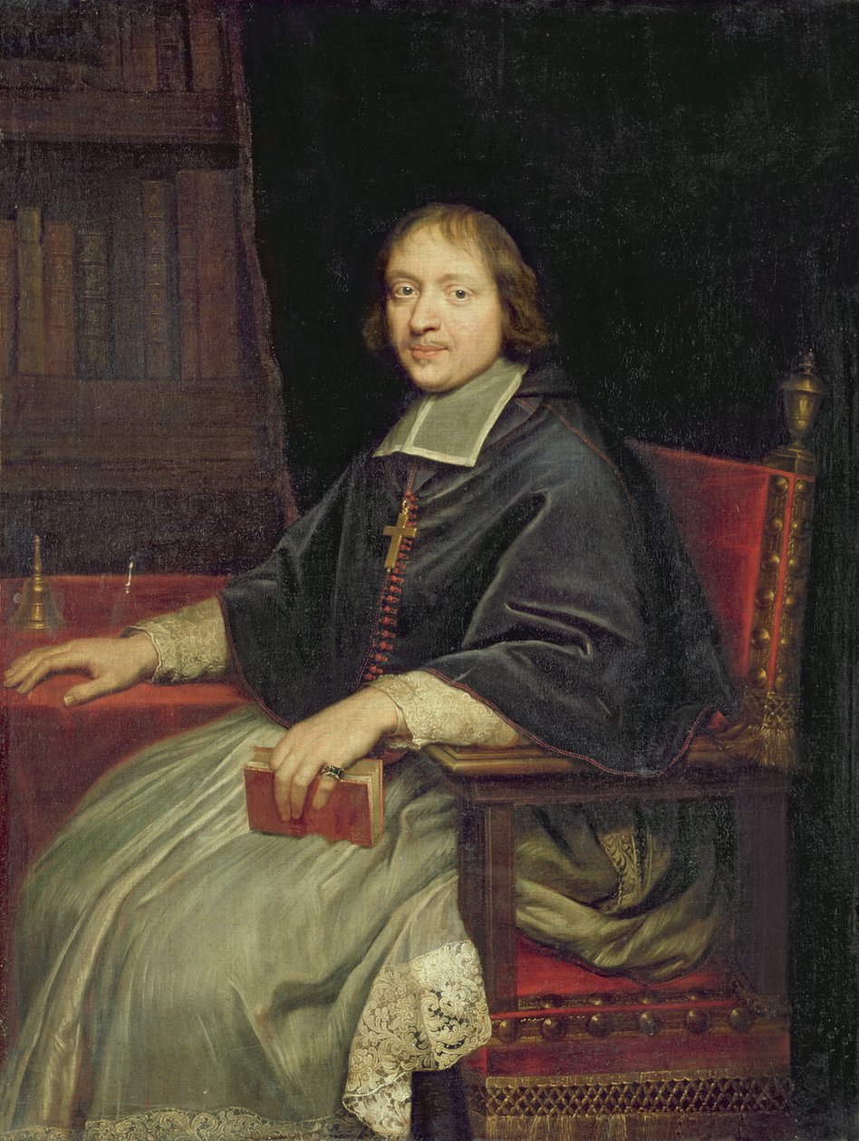 Portret kleryka, podobno Jean Francois Paul de Gondi autorstwa Pierre Mignard