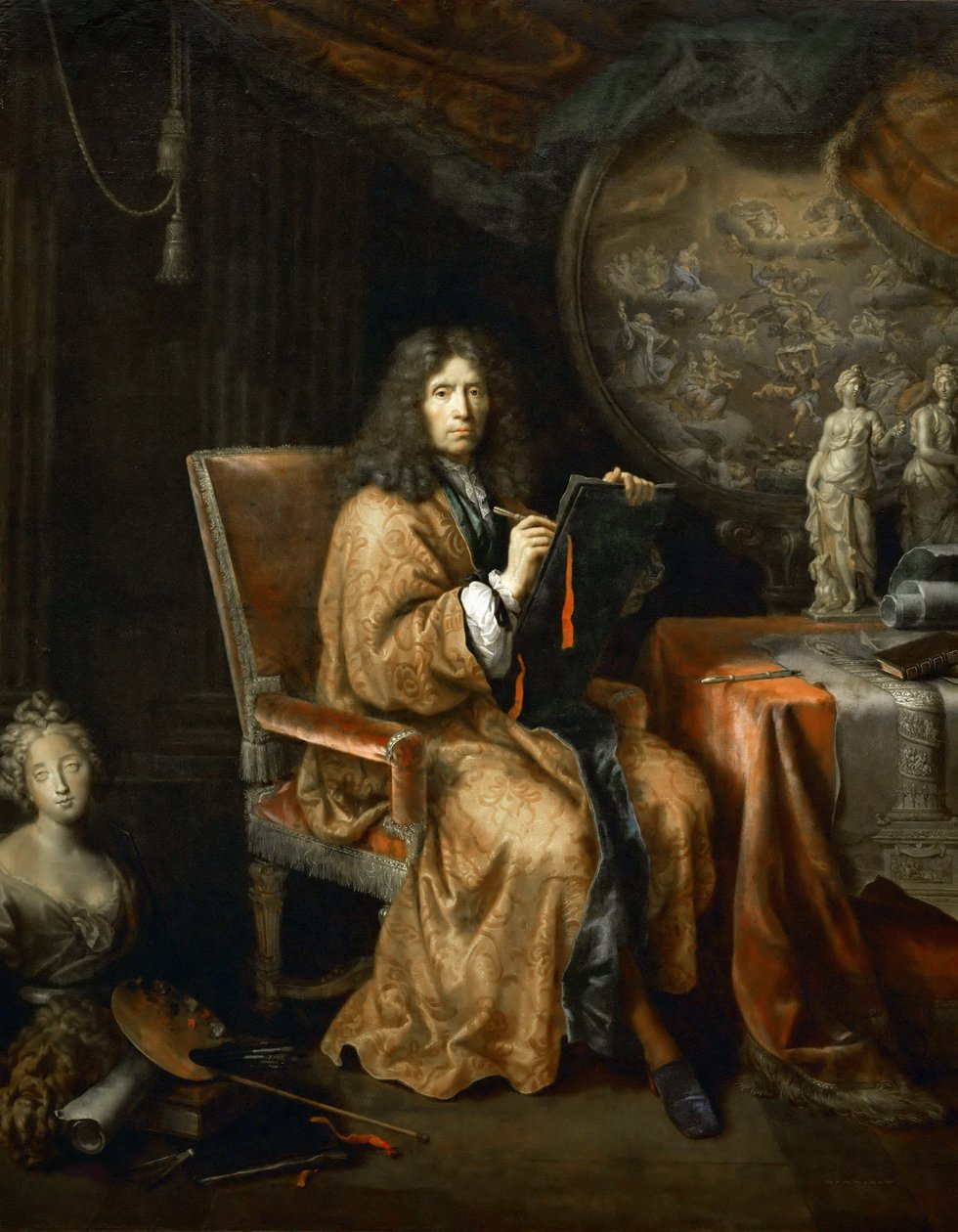 Autoportret, między 1680 a 1690 rokiem. autorstwa Pierre Mignard