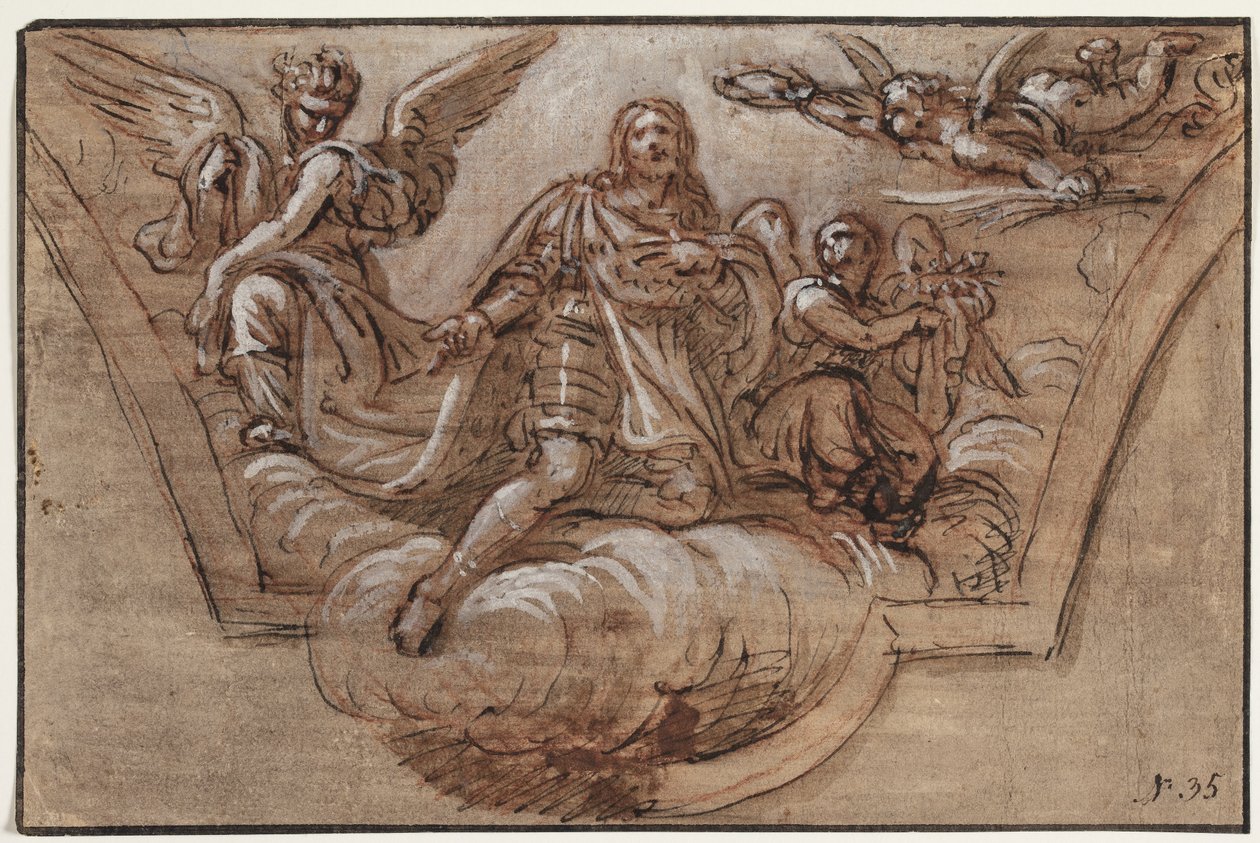 Projekt do dekoracji sufitu autorstwa Pierre Mignard