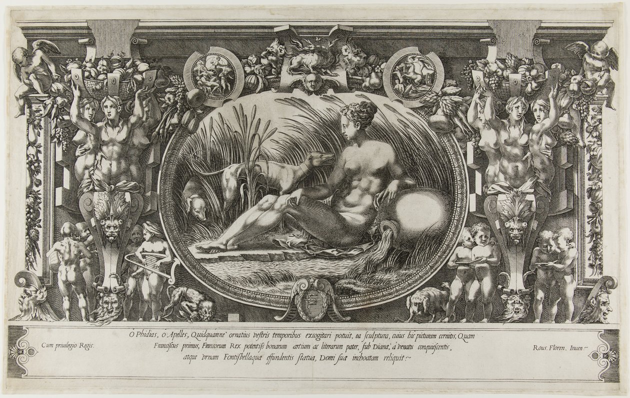 Nimfa z Fontainbleau, 1554 autorstwa Pierre Milan