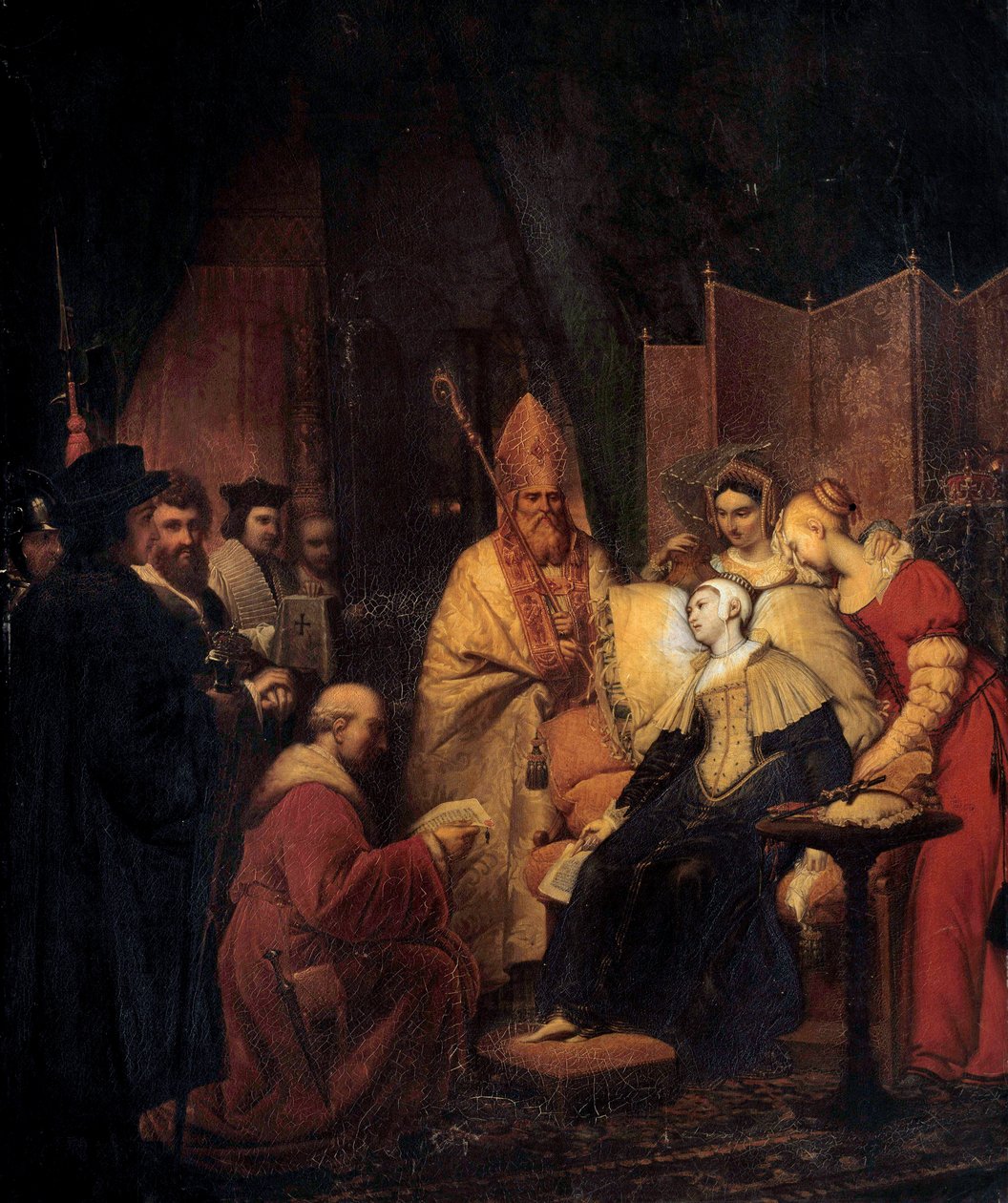 Anne de Boleyn (Anna lub Ann Bolin i Anne Bullen autorstwa Pierre Nolasque Bergeret