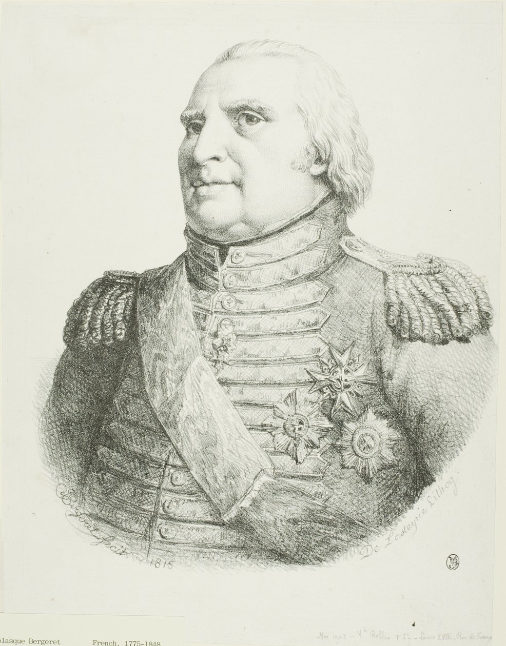 Portret Ludwika XVIII autorstwa Pierre Nolasque Bergeret