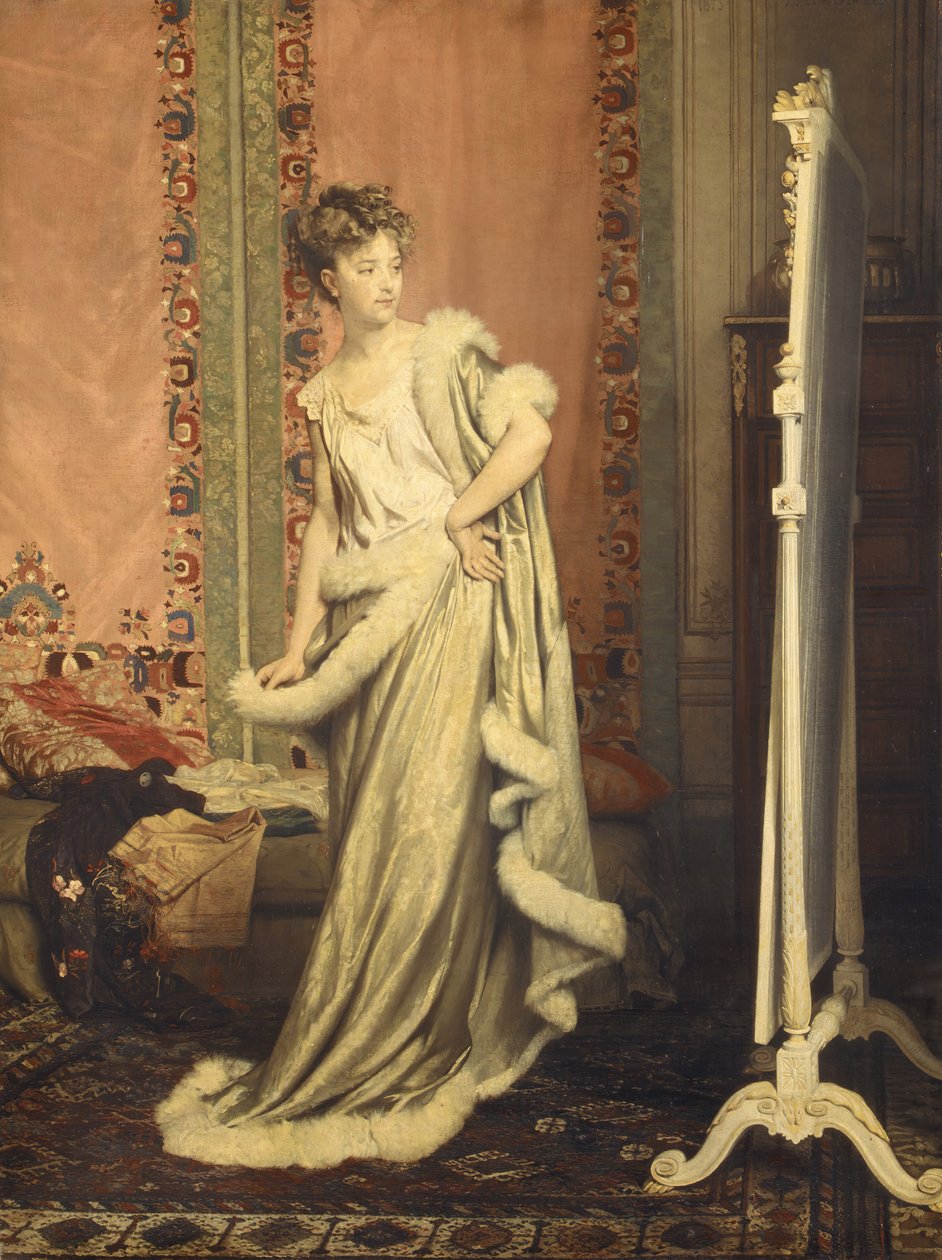 Przed lustrem, 1873. autorstwa Pierre Paul Lêon Glaize