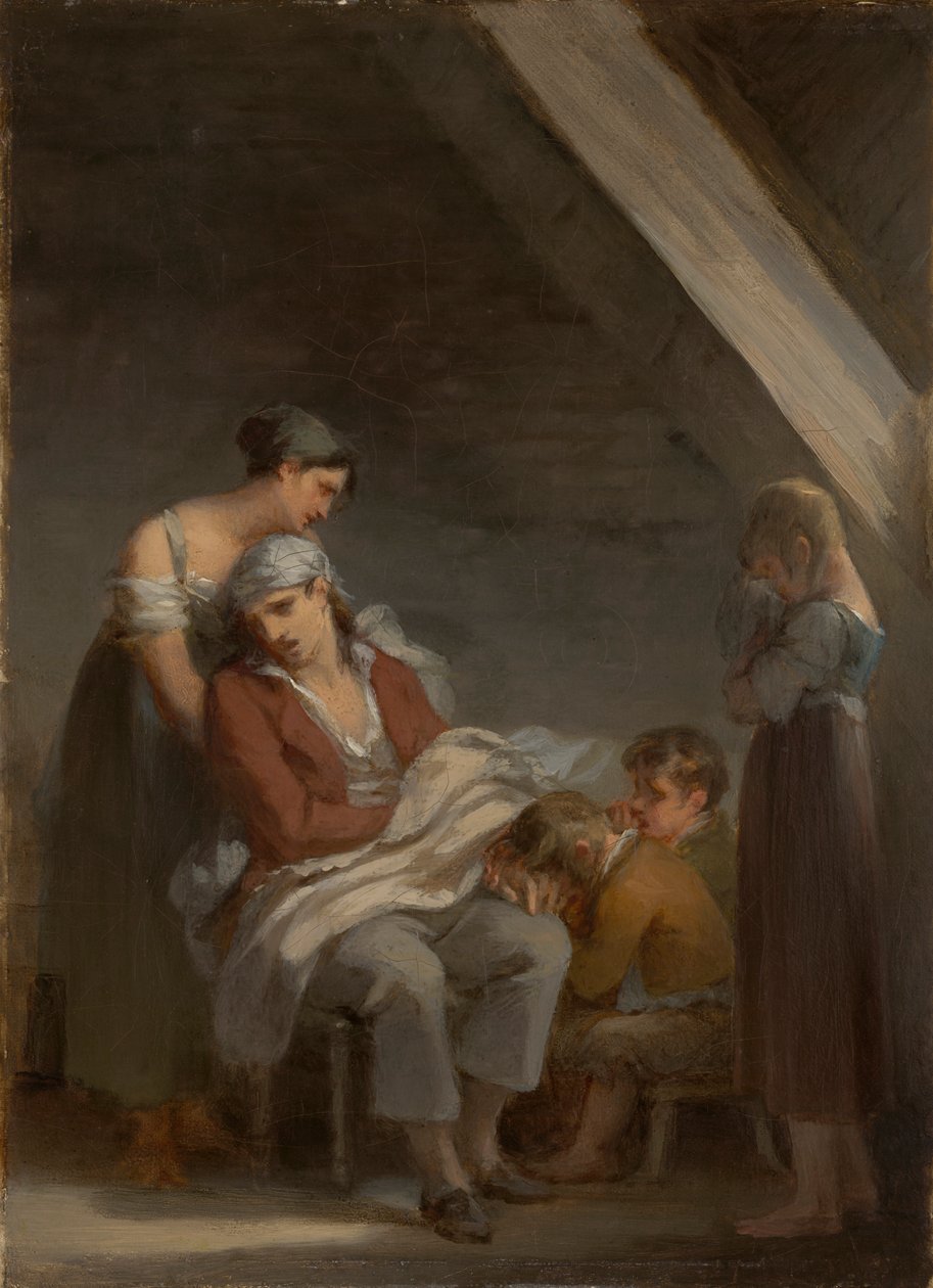Rodzina pogrążona w żałobie autorstwa Pierre Paul Prud