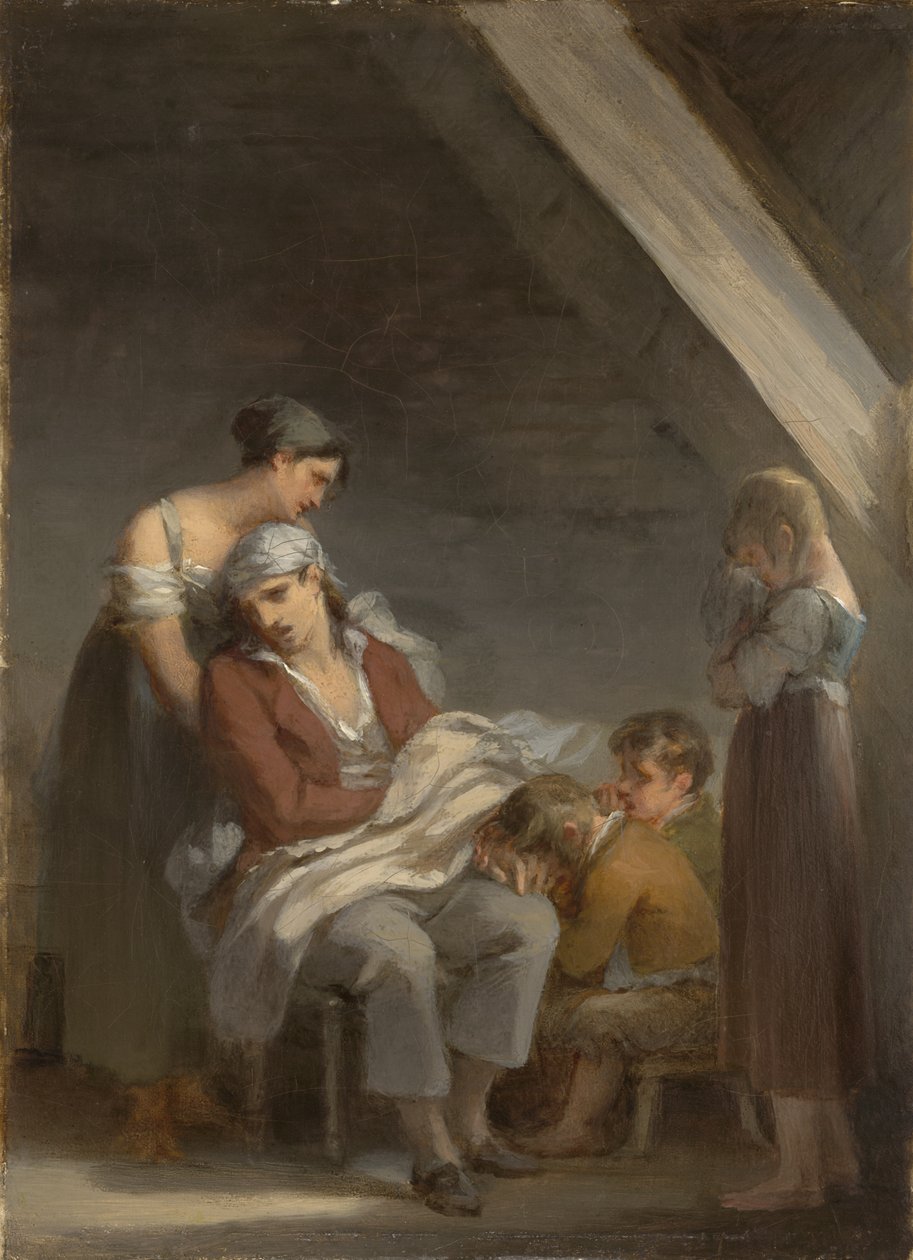 Rodzina pogrążona w żałobie, 1821 r. autorstwa Pierre Paul Prudhon