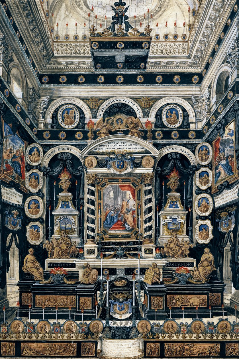 Dekoracja nagrobna ku pamięci Henryka II (1588-1646) de Bourbon, księcia de Conde autorstwa Pierre Paul Sevin