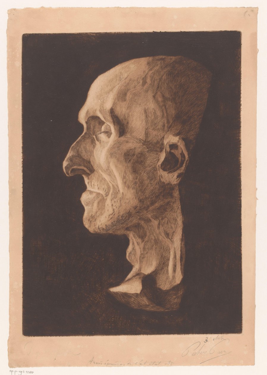 Dodenmasker van Antonio Canova autorstwa Pierre Peeters (signed by artist)