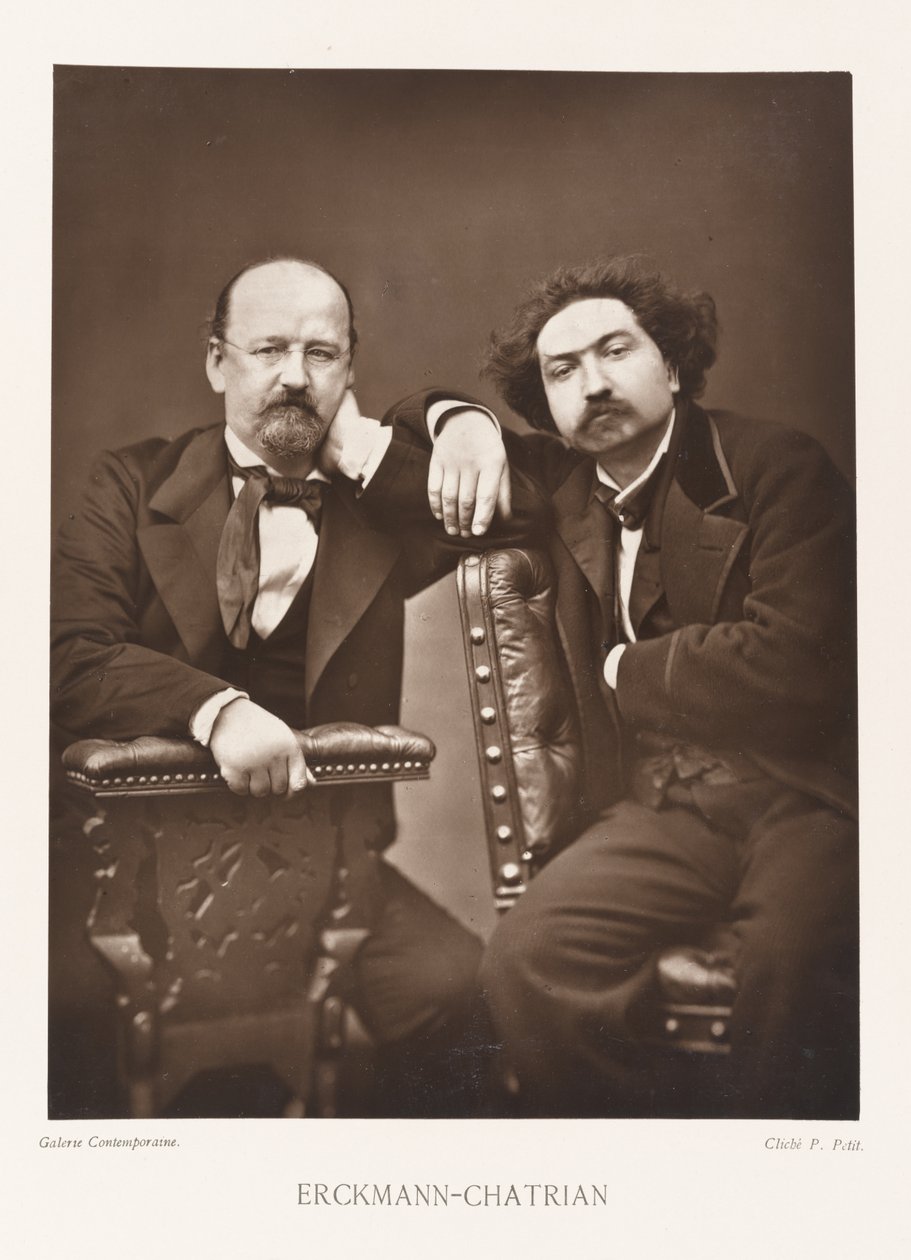 Emile Erckmann i Charles Chatrain autorstwa Pierre Petit