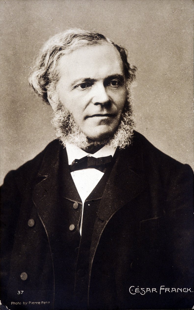 Portret Césara Francka, francuskiego kompozytora i organisty belgijskiego pochodzenia (1822-1890). autorstwa Pierre Petit