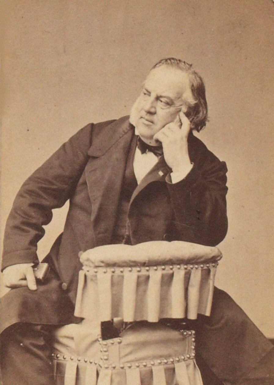 Portret kompozytora Louisa Clapissona (1808-1866), autorstwa Petita, Pierre’a Lanitha (1831-1909). Zdjęcie albuminy. Prywatna kolekcja autorstwa Pierre Petit