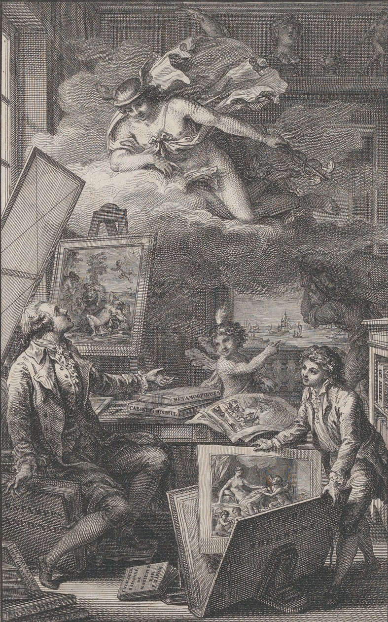 Pamięci P. FR. Basan, rycina do katalogu kolekcji P.-F. Basan..., 1798. autorstwa Pierre Philippe Choffard