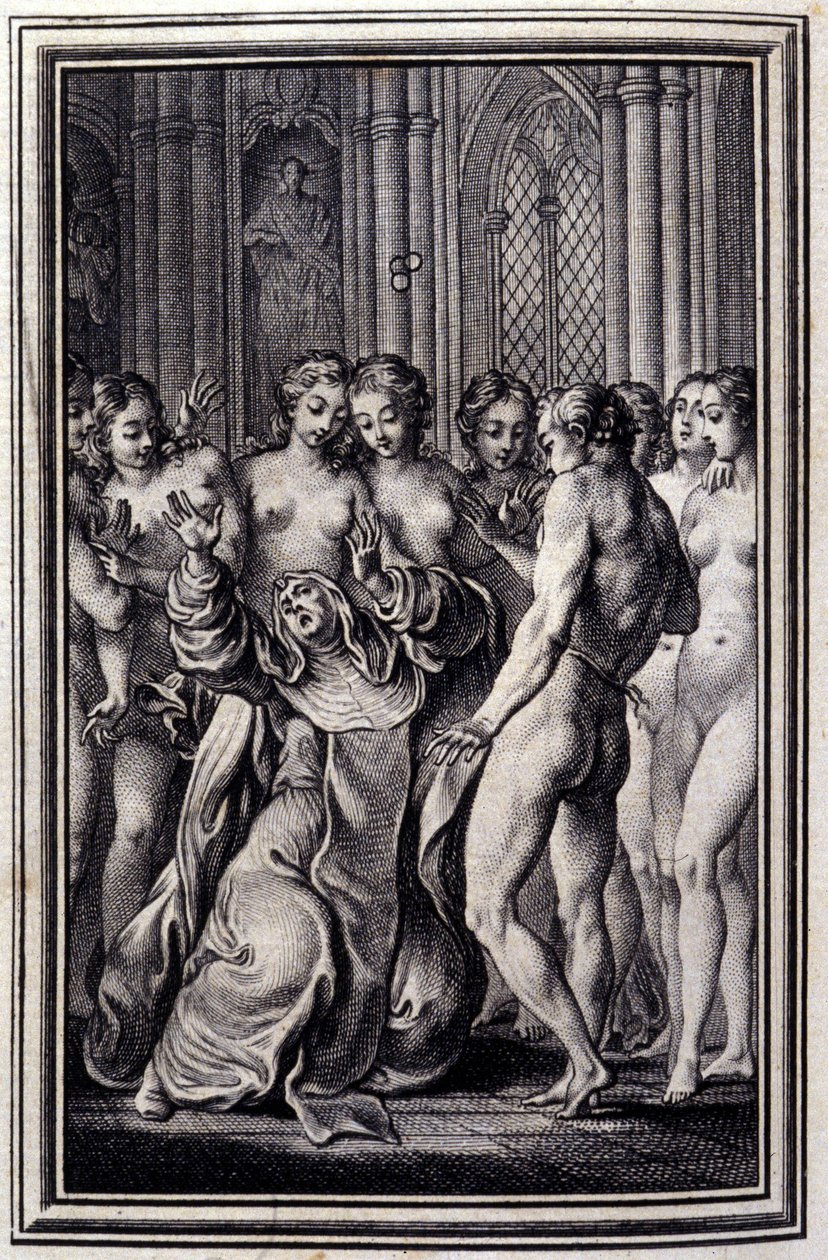 Le Glouches - w „”Opowieściach i opowiadaniach wierszem”” Jean La Fontaine. 1776. Ilustracja P.P. Choffarda. autorstwa Pierre Philippe Choffard