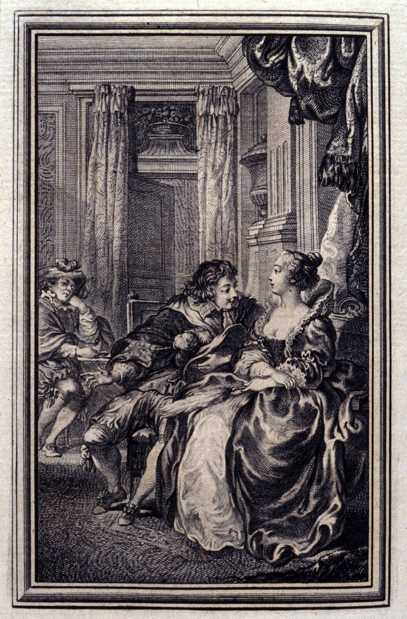 Le Magnifique - w „”Opowieściach i opowiadaniach wierszem”” Jean La Fontaine. 1776. Ilustracja P.P. Choffarda. autorstwa Pierre Philippe Choffard