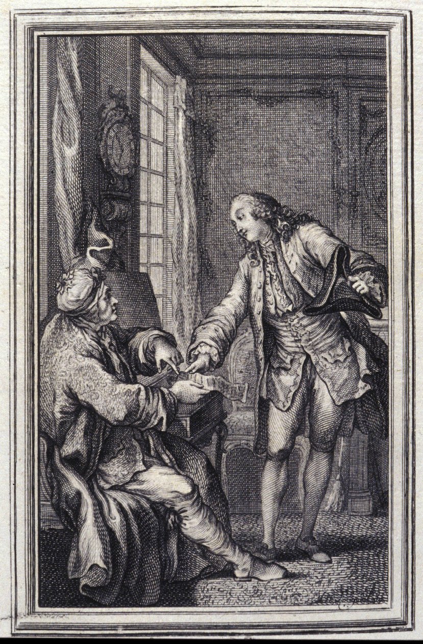 Les confeux indiscrets - w „”Opowieściach i opowiadaniach wierszem”” Jean La Fontaine. 1776. Ilustracja P.P. Choffarda. autorstwa Pierre Philippe Choffard