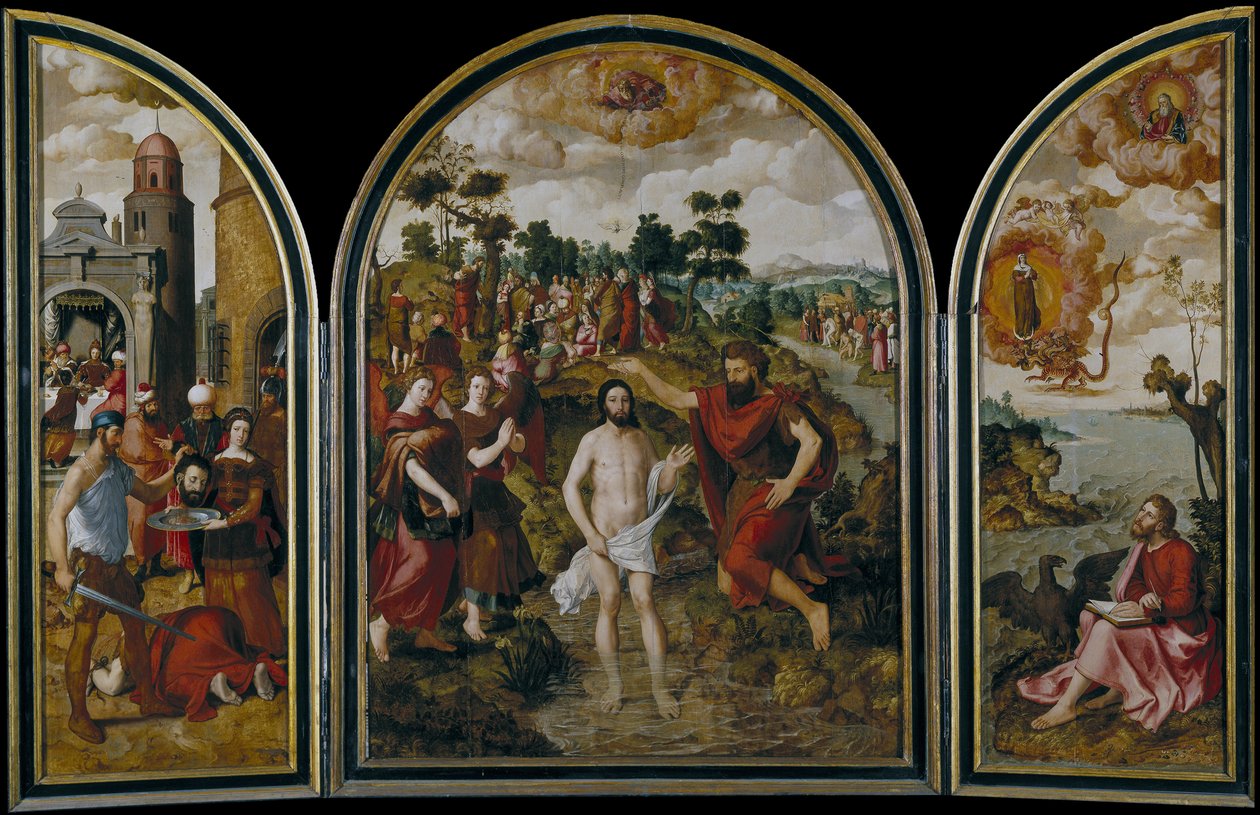 Tryptyk św. Jana Chrzciciela, 1549 autorstwa Pierre Pourbus
